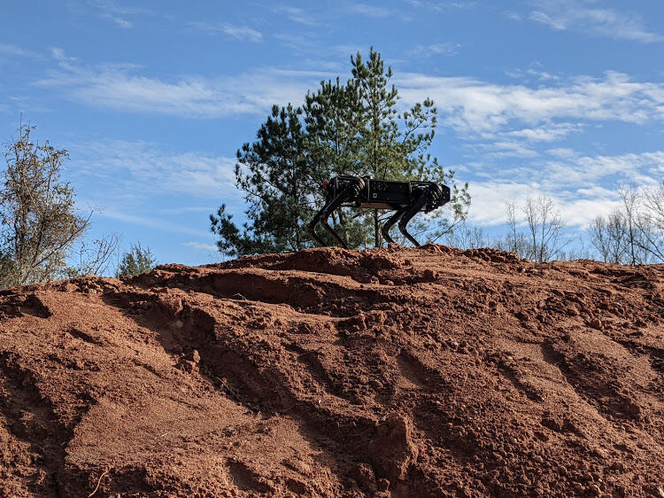 K-Niner tackling mud hill